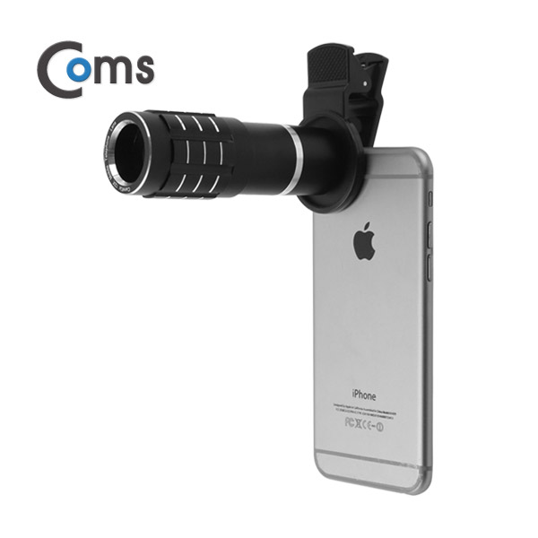 Coms 스마트폰 카메라 확대경, 12배줌(12x) 클립 고정(만능)