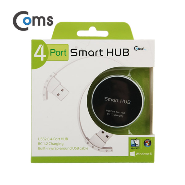 Coms USB 2.0 (4P/무전원/원형) 검정, 충전용