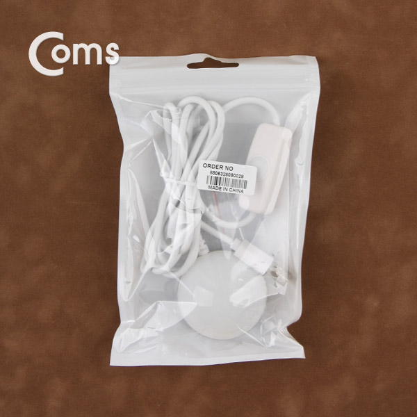 Coms USB LED 램프(전구형) 전구 지름(50mm) White, On/Off 스위치, 자석부착