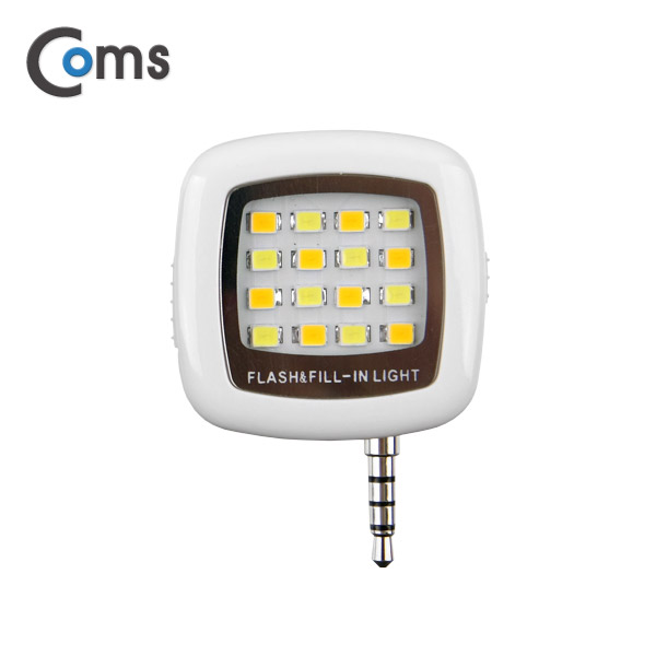 Coms 스마트폰 LED 라이트 16LED, White