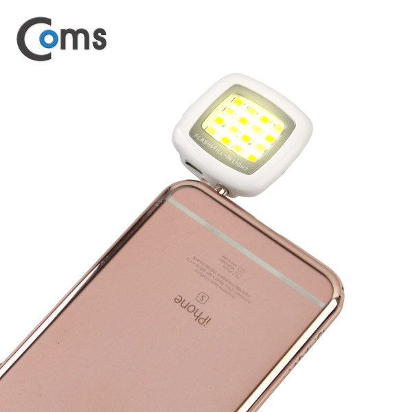 Coms 스마트폰 LED 라이트 16LED, White