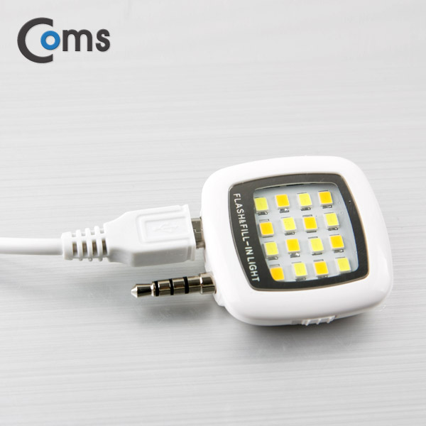 Coms 스마트폰 LED 라이트 16LED, White