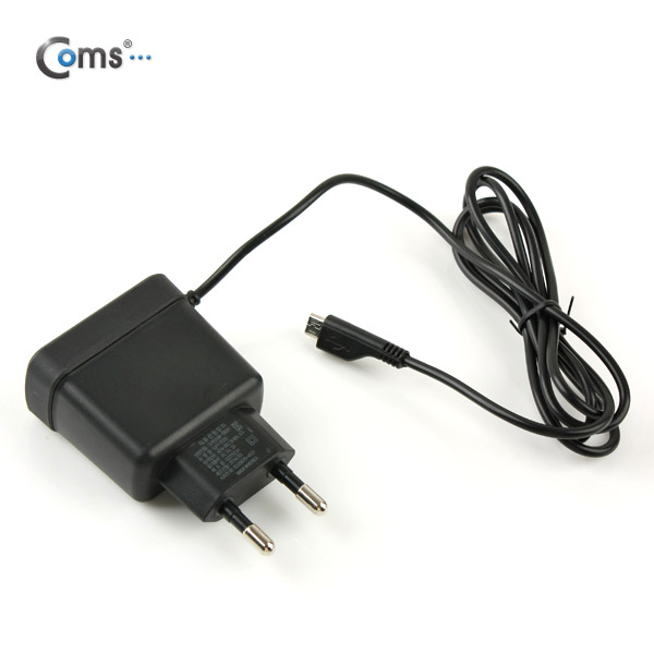 Coms 스마트폰 충전기, 마이크로5핀, 2A, USB 1포트(블랙,화이트 선택)