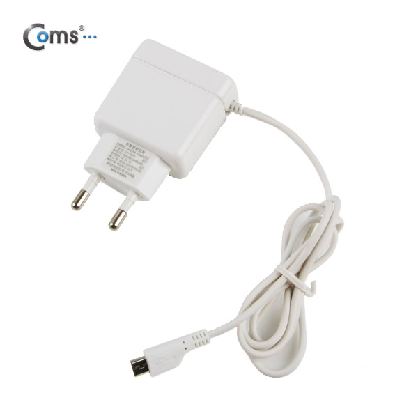 Coms 스마트폰 충전기, 마이크로5핀, 2A, USB 1포트(블랙,화이트 선택)