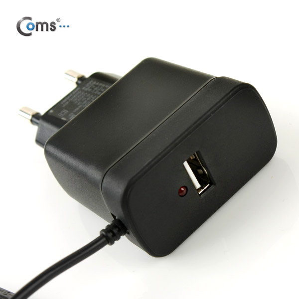 Coms 스마트폰 충전기, 마이크로5핀, 2A, USB 1포트(블랙,화이트 선택)