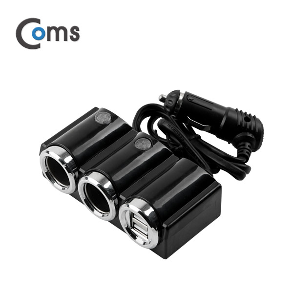 Coms 차량용 시가 소켓(2구) USB 2P / 시가잭(시거잭)