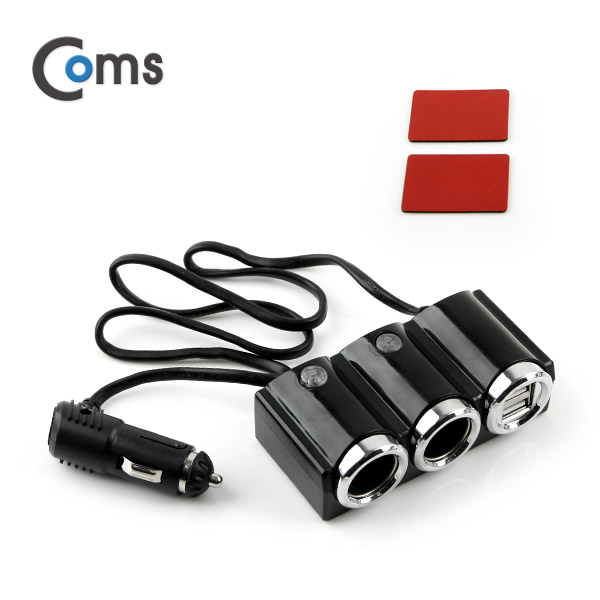 Coms 차량용 시가 소켓(2구) USB 2P / 시가잭(시거잭)