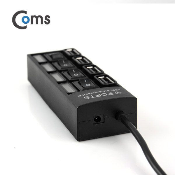 Coms USB 2.0 4포트 허브 (개별 스위치/무전원/충전용)