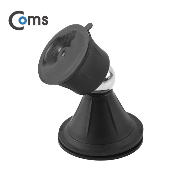 Coms 스마트폰 스탠드(양면 흡착) Black 자석 360도 회전