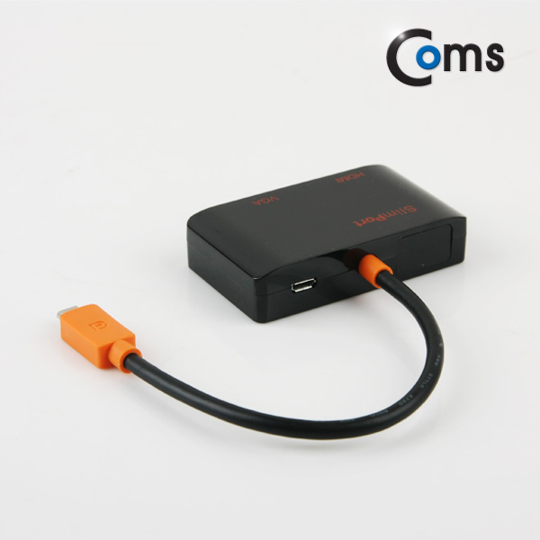 Coms MyDP (Slimport) to VGA/HDMI 컨버터, 검정 (V10/G4/G3/G2/G Pro/G Flex2/ G Flex 호환)