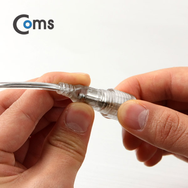 Coms DC 5.5 전원 케이블(방수/연장), 투명 1M