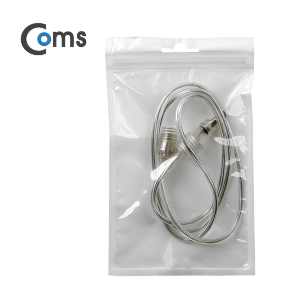 Coms DC 5.5 전원 케이블(방수/연장), 투명 1M