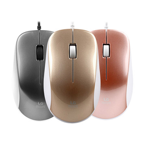 마우스 LG전자 (M-1600)유선, USB포트 (골드 색상)