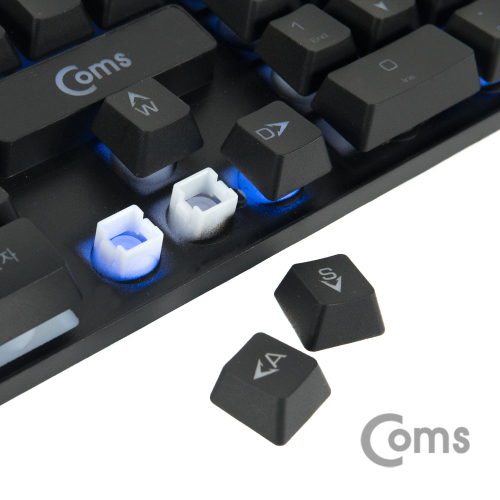 Coms 게이밍 키보드 LED / USB - 3컬러 LED변환/19 KEY 동시입력/12 Hot-Key