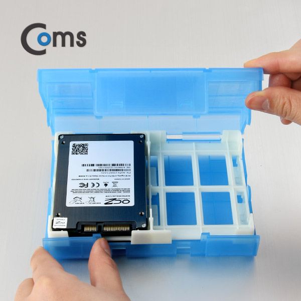 Coms HDD 케이스 (3.5*1 or 2.5*4), 블루