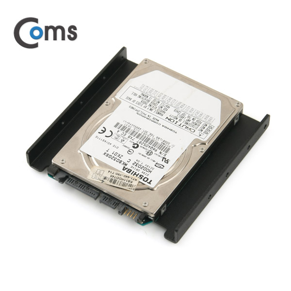 Coms 하드 가이드 철재(2.5 to 3.5) 검정 하단 고정, 나사포함 / HDD / SSD