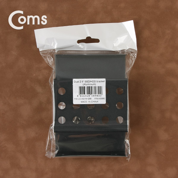Coms 하드 가이드 철재(2.5  to  5.25) 검정, 2.5 HDD/SSDx2 장착용, 나사포함