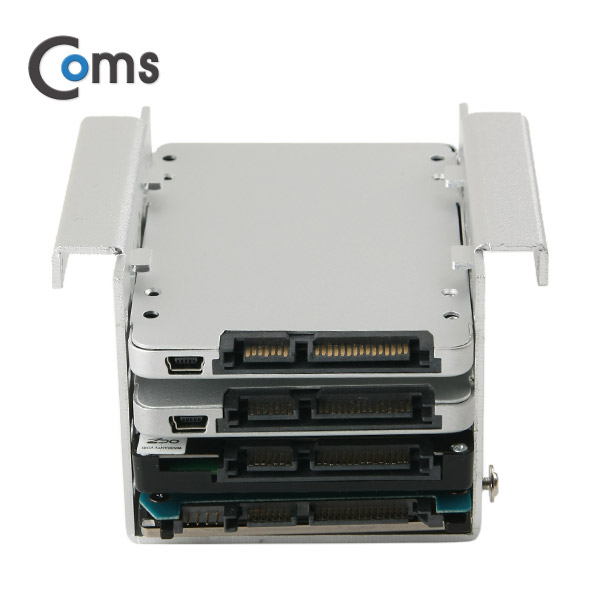 Coms 하드 가이드 철재(2.5 to 3.5) 실버 2.5 HDD/SSDx4 장착용, 나사포함, ewkgud