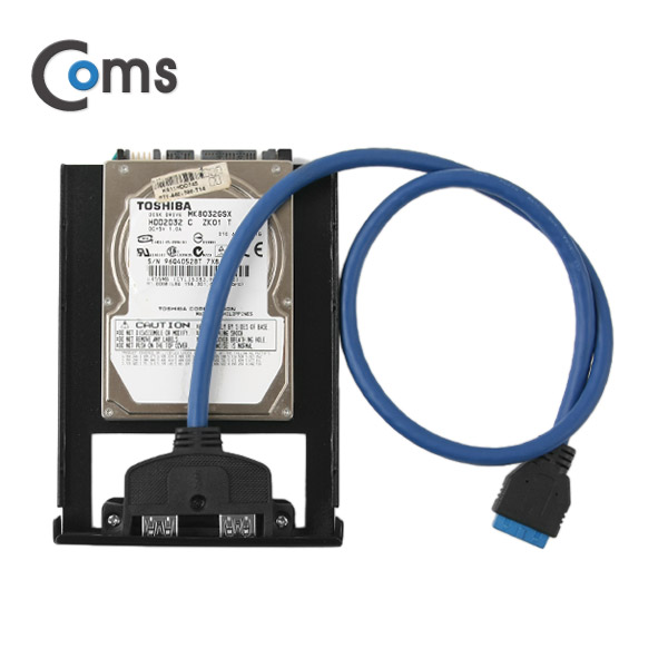 Coms USB 포트 3.0 전면 가이드(2Port)+2.5 하드 가이드, 하단 고정, 20핀 헤더