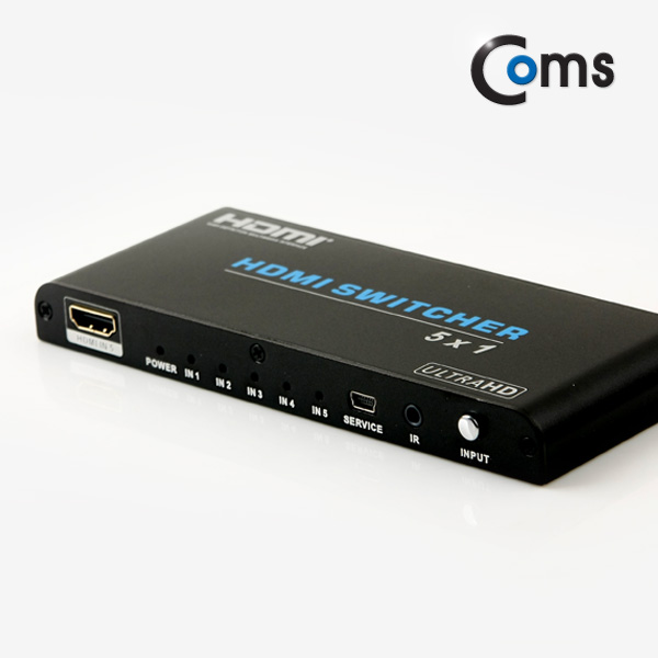 Coms HDMI 선택기 (5:1) 2.0 지원 4K2K (60Hz), 리모콘