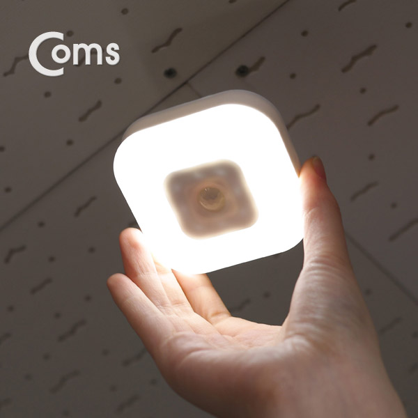 Coms 램프(센서등 감지형) 절전형 둥근 네모형 수동/자동 선택 스위치(AAAx3EA)