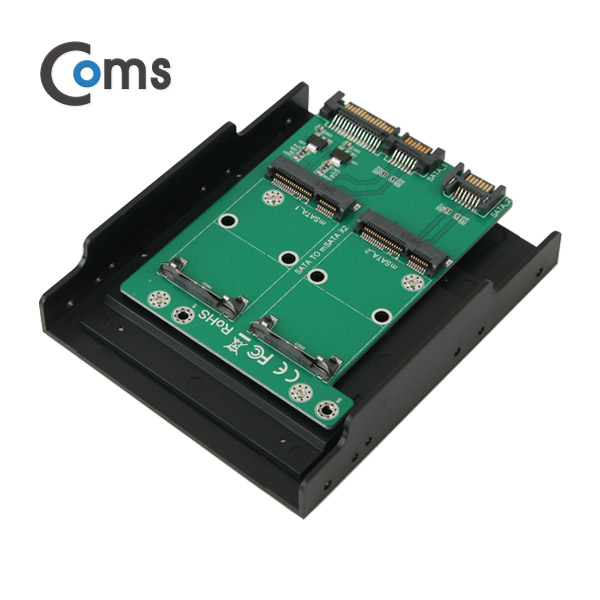 Coms SATA 컨버터(mSATA to SATA) 26mm, 50mm / 2포트 3.5 가이드 포함