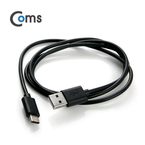 Coms USB 3.1 케이블 (Type C), USB 2.0 A(M)/C(M), 1M, Black