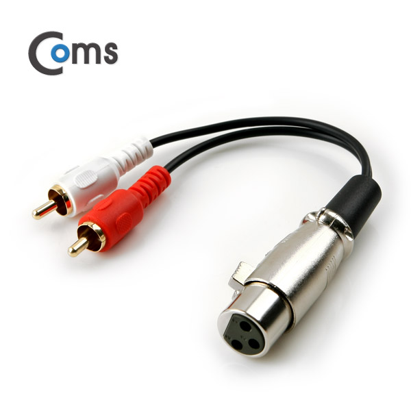 Coms 캐논/2RCA 케이블 15cm, 3P Mic(F)/ 2RCA(M)