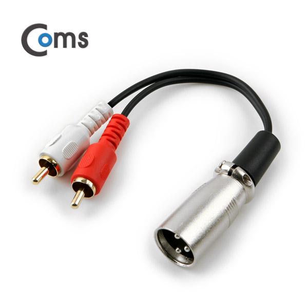Coms 캐논/2RCA 케이블 15cm, 3P Mic(M)/ 2RCA(M)