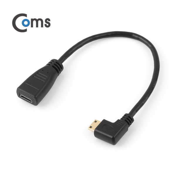 Coms HDMI 젠더(Mini HDMI M/F) 우향꺾임(꺽임)/20cm