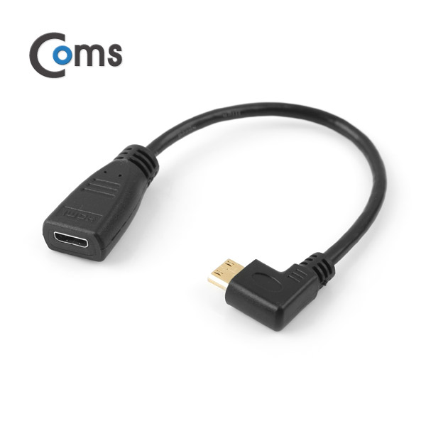 Coms HDMI 젠더(Mini HDMI M/F) 좌향꺾임(꺽임)/20cm