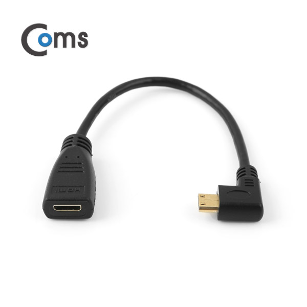 Coms HDMI 젠더(Mini HDMI M/F) 좌향꺾임(꺽임)/20cm