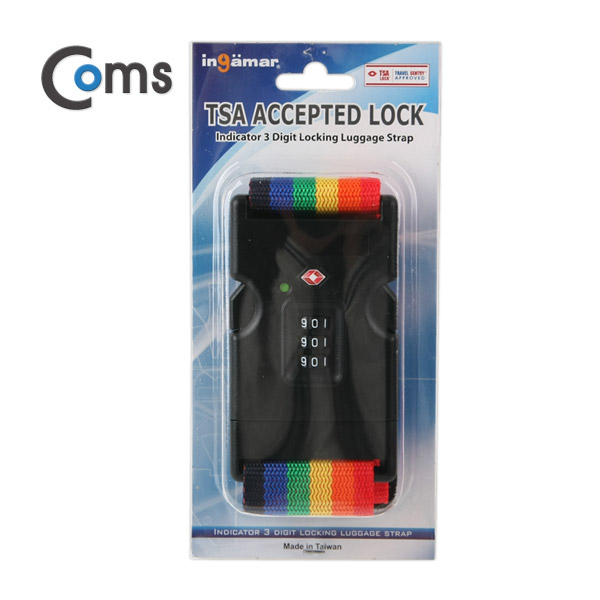 Coms 도난방지 벨트(TSA여행가방용) 3-dial