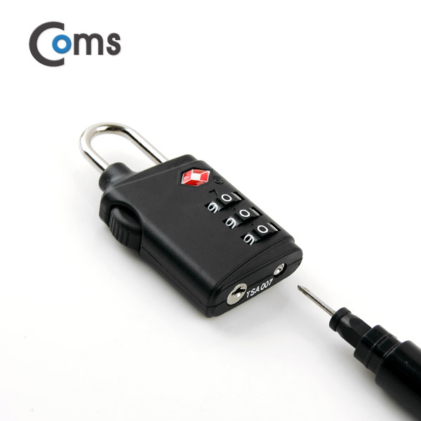 Coms 도난방지 자물쇠(TSA), 3-dial / Black