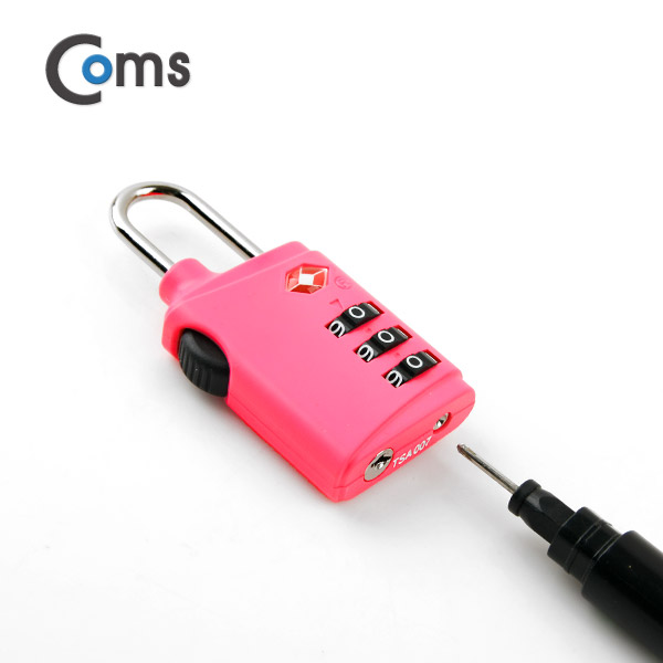 Coms 도난방지 자물쇠(TSA), 3-dial / Pink