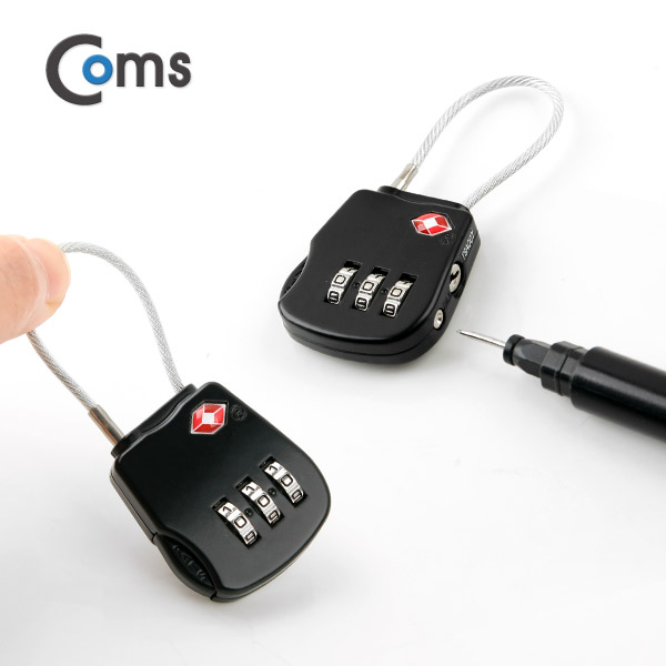 Coms 도난방지 자물쇠(TSA), 와이어 Lock / 3-dial