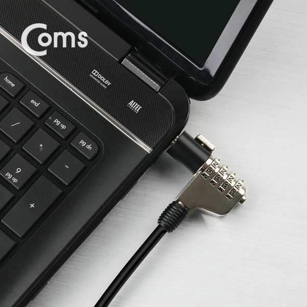 Coms 노트북 잠금장치 (숫자형) 1.8M/자물쇠