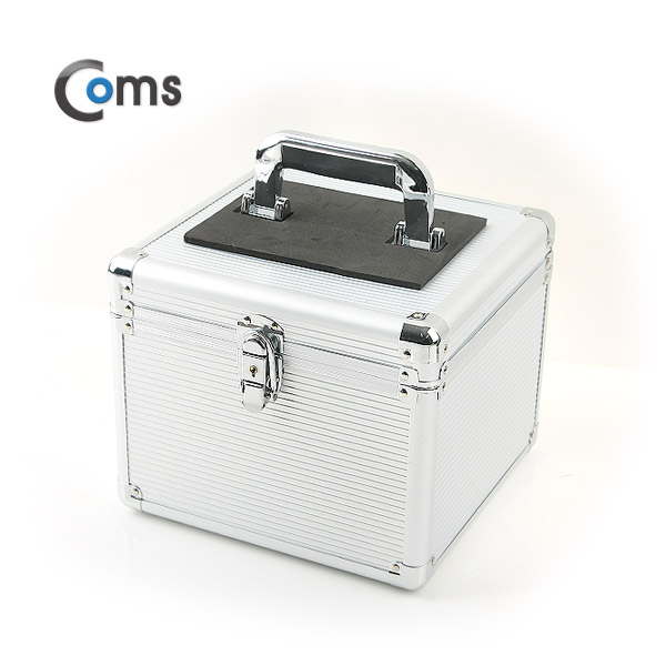 Coms HDD 케이스 (3.5*10) 245*245*200mm 잠금장치 내장형 가방, 실버