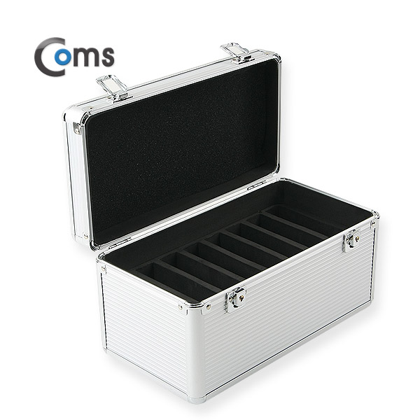 Coms HDD 케이스 (3.5*8+2.5*6) 잠금장치 내장형 가방 / 310*170*165mm , 실버