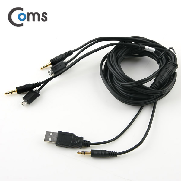 Coms USB 전원 + Stereo Y 케이블 / 스테레오 케이블 / 3M