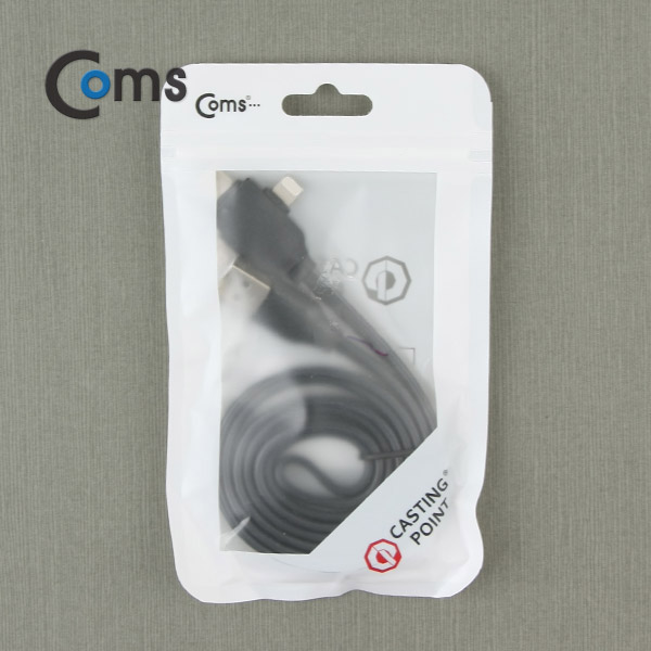 Coms USB 3.1 케이블 3 in 1(USB to Type C/Micro 5P/IOS 8P) 1M/Black