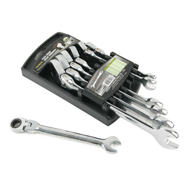 PROKIT (HW-5907M) 기어 렌치 세트(7PCS) 헤드 180도 회전(작업편리)