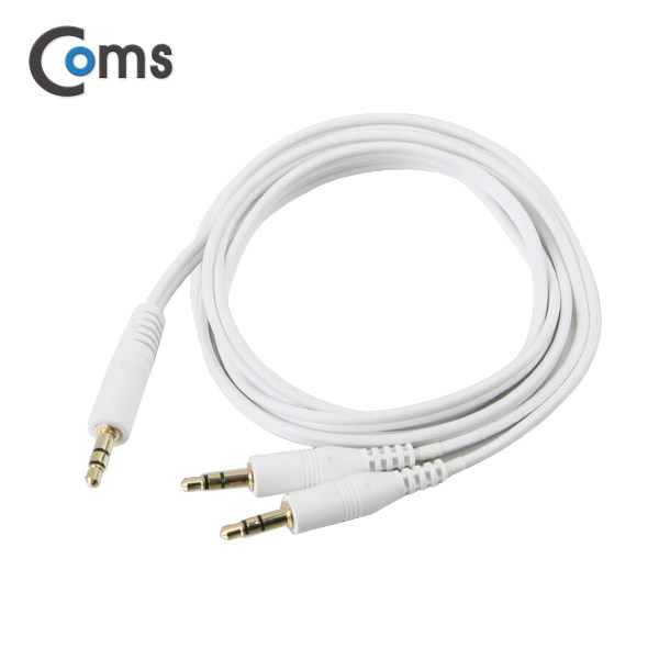 Coms 스테레오 케이블 Y형 1.5M White/Stereo