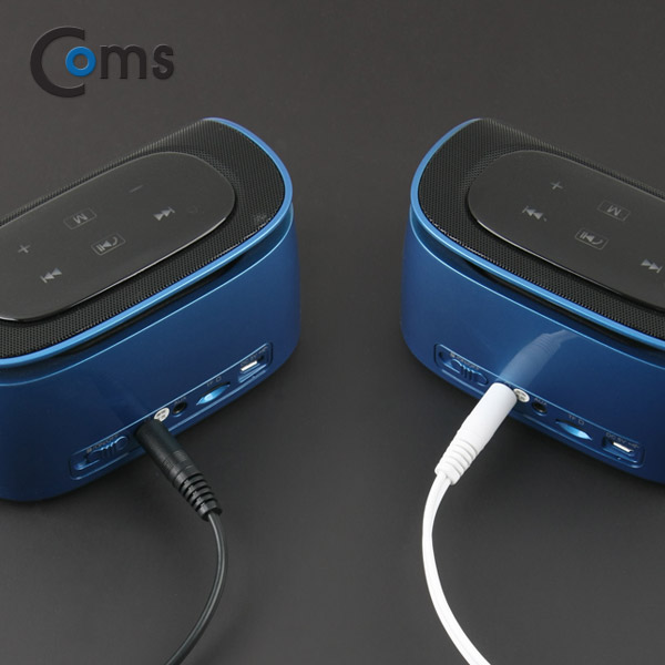 Coms 스테레오 케이블 Y형 1M Black/Stereo