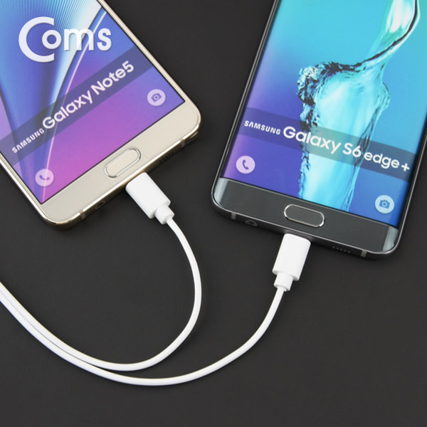 Coms USB/Micro USB(B) 케이블 Y형 1M Black