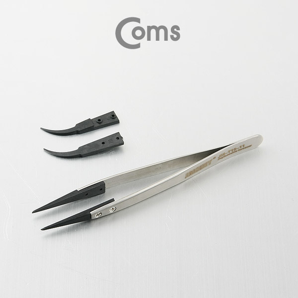 Coms 핀셋 (정전기 방지/-자, 굽은) , JM-T10-11