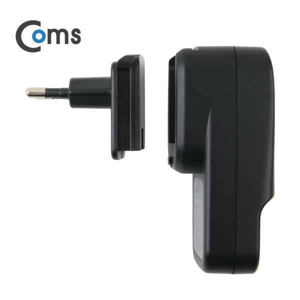 Coms 여행용 USB 4포트 전원 충전기/변환용-다기능 멀티(Black)