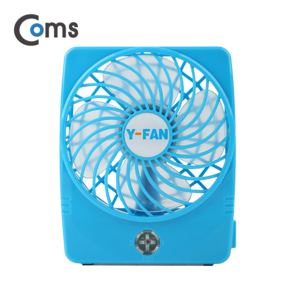 Coms 자바라 집게형 토네이도 USB 선풍기 (18650 충전) 90mm, Blue / FAN /evn2