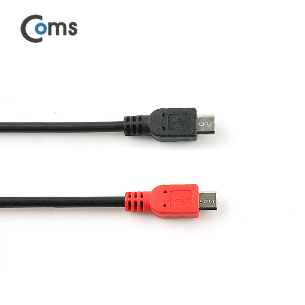 Coms 배터리 공유 케이블(빨대), Black/Red