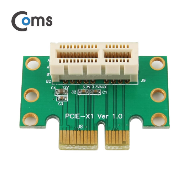 Coms Express PCI 연장 아답터(1X배속) Short, ㄱ자꺾임(꺽임)